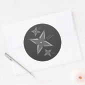 Ninja Stars Runder Aufkleber (Umschlag)