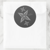 Ninja Stars Runder Aufkleber (Tasche)