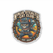 Ninja-Stealth-Katze Katzen-Mama-Geschenkidee - Nin Aufkleber (Vorderseite)