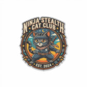 Ninja-Stealth-Katze Katzen-Mama-Geschenkidee - Nin Aufkleber (Vorderseite)