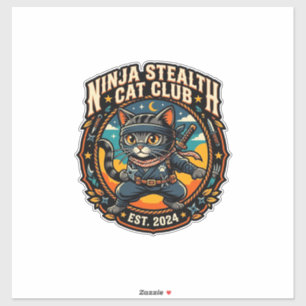 Ninja-Stealth-Katze Katzen-Mama Geschenkidee - Nin Aufkleber