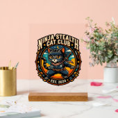 Ninja-Stealth-Katze Katzenmutter-Geschenkidee - Ni Acrylschild (Hochzeit)