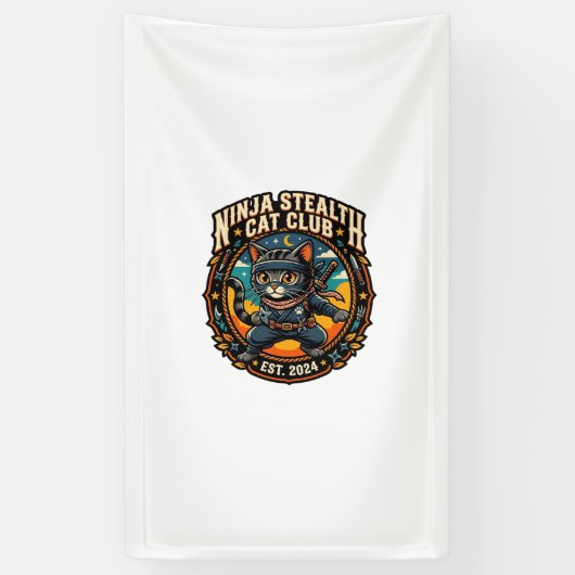 Ninja-Stealth-Katze Katzenmutter-Geschenkidee - Ni Banner (Vertikal)