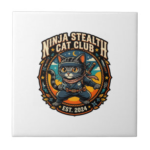 Ninja-Stealth-Katze Katzenmutter-Geschenkidee - Ni Fliese