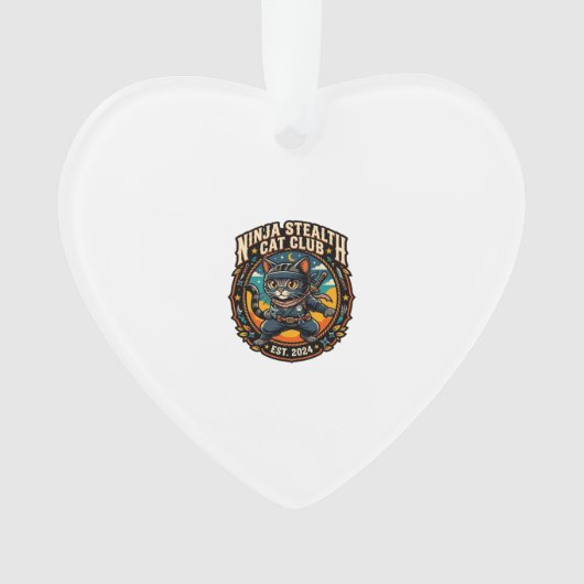 Ninja-Stealth-Katze Katzenmutter-Geschenkidee - Ni Ornament (Vorderseite)