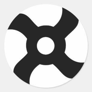Ninja-Stern Runder Aufkleber