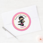 Ninja Stickers (Pink Girl Ninja Geburtstagsparty) (Umschlag)