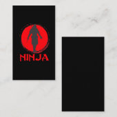 Ninja Stille Krieger Killer Kampfkünste Visitenkarte (Vorne/Hinten)