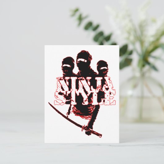 NINJA STYLE: POSTKARTE (Stehend Vorderseite)
