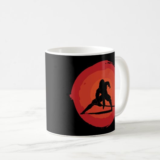Ninja Sunset Kaffeetasse (VorderseiteRechts)