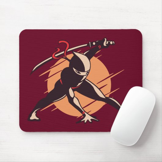 Ninja Super Warrior - Kids Cartoon Design Mousepad (Mit Mouse)