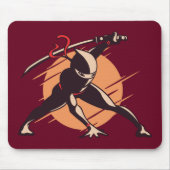 Ninja Super Warrior - Kids Cartoon Design Mousepad (Vorne)