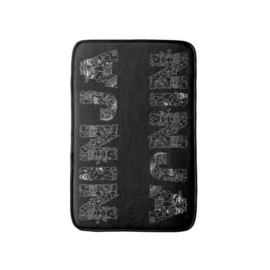 Ninja Superb Text Art Badematte (Vorderseite Vertikal)