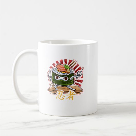 Ninja Sushi Roll Japan Food Kaffeetasse (Links)