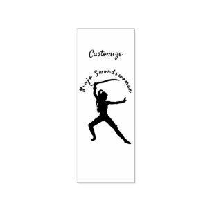 Ninja Swordswoman Silhouette Thunder_Cove Gummistempel