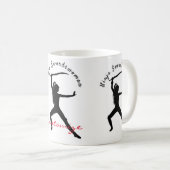 Ninja Swordswoman Silhouette Thunder_Cove Kaffeetasse (VorderseiteRechts)