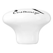 Ninja Swordswoman Silhouette Thunder_Cove Keramikknauf (Seitenansicht)