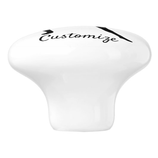 Ninja Swordswoman Silhouette Thunder_Cove Keramikknauf (Seitenansicht)