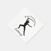 Ninja Swordswoman Silhouette Thunder_Cove Serviette (Ecke)