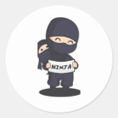 NInja-Team Runder Aufkleber (Vorderseite)