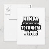 Ninja Technical Writer Postkarte (Vorne/Hinten)