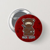 Ninja Teddy! Rot Button (Vorne & Hinten)