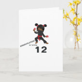 Ninja Thema Geburtstag Gruß Karte (Gelbe Blume)