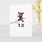 Ninja Thema Geburtstag Gruß Karte (Gelbe Blume)