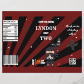 Ninja Theme Birthday Chip Bag Ninja Gastgeschenke Flyer (Vorne)