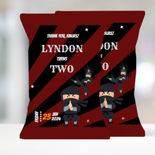 Ninja Theme Birthday Chip Bag Ninja Gastgeschenke Flyer