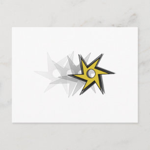 Ninja Throwing Star Postkarte