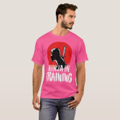Ninja Training Funny Training Karate T-Shirt (Vorne ganz)