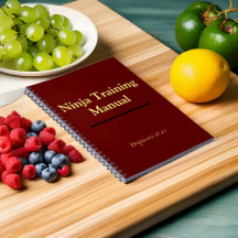 Ninja Training Manual Notebook Personalisiert Red