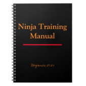 Ninja Training Manual Notebooks - Individuelle Abd Notizblock (Vorderseite)