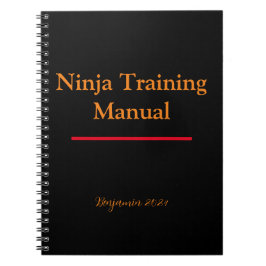 Ninja Training Manual Notebooks - Individuelle Abd Notizblock