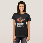Ninja Turkey for Adult & Kids Erntedank T-Shirt (Vorne ganz)