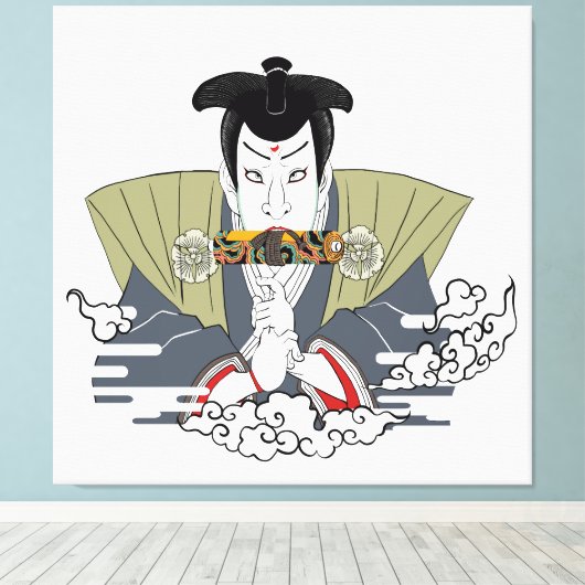 Ninja Ukiyo-e Art Leinwanddruck (Insitu (Holzboden))