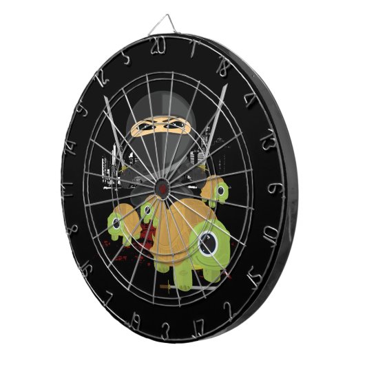 Ninja und Schildkröten Dartscheibe (Vorderseite rechts)