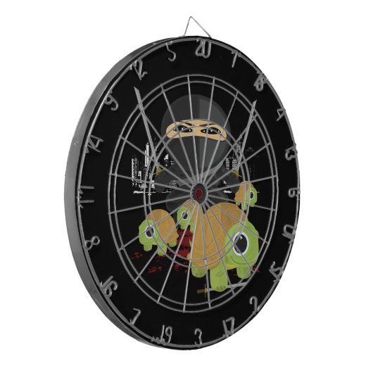 Ninja und Schildkröten Dartscheibe (Vorderseite Links)