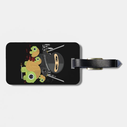 Ninja und Schildkröten  Gepäckanhänger (Rückseite horizontal)