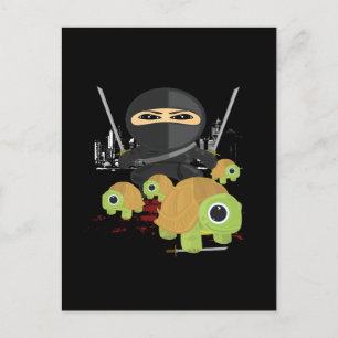 Ninja und Schildkröten Postkarte