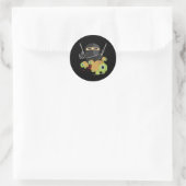 Ninja und Turtles Runder Aufkleber (Tasche)