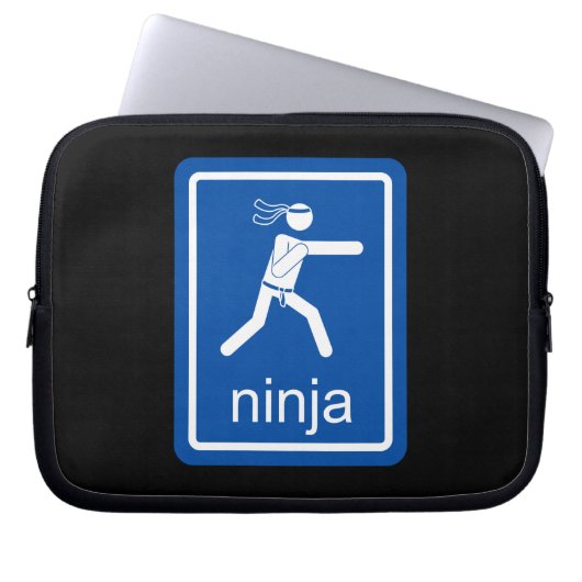 ninja universelles Zeichen Laptopschutzhülle (Vorderseite)