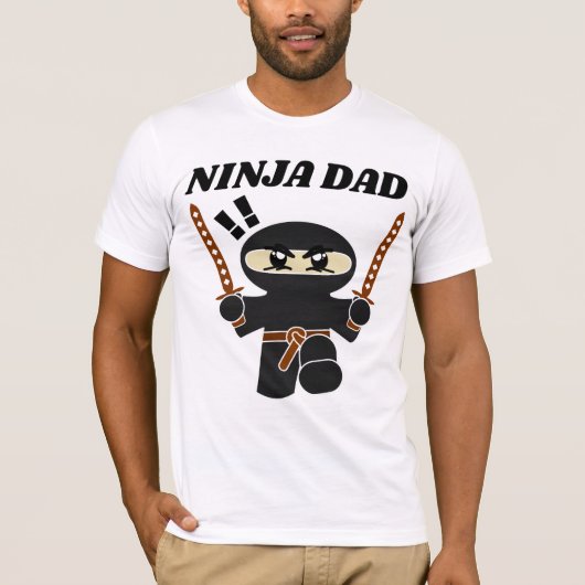 NINJA VATER lustige T - Shirt (Vorderseite)