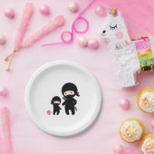 Ninja Vater und Kind Pappteller (Party)