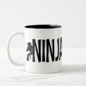 "Ninja verschwinden " Zweifarbige Tasse (Links)