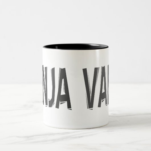 "Ninja verschwinden " Zweifarbige Tasse (Mittel)