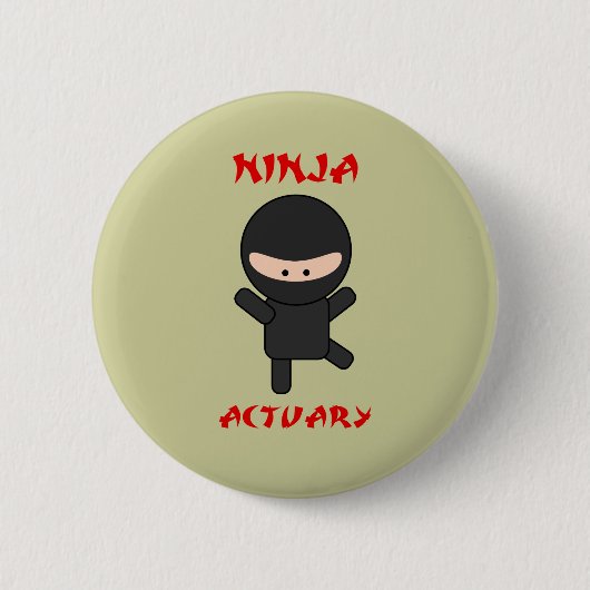 Ninja Versicherungsmathematiker Button (Vorderseite)