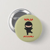 Ninja Versicherungsmathematiker Button (Vorne & Hinten)