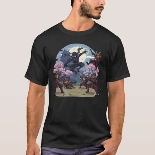 Ninja versus Samurai T-Shirt (Vorderseite)
